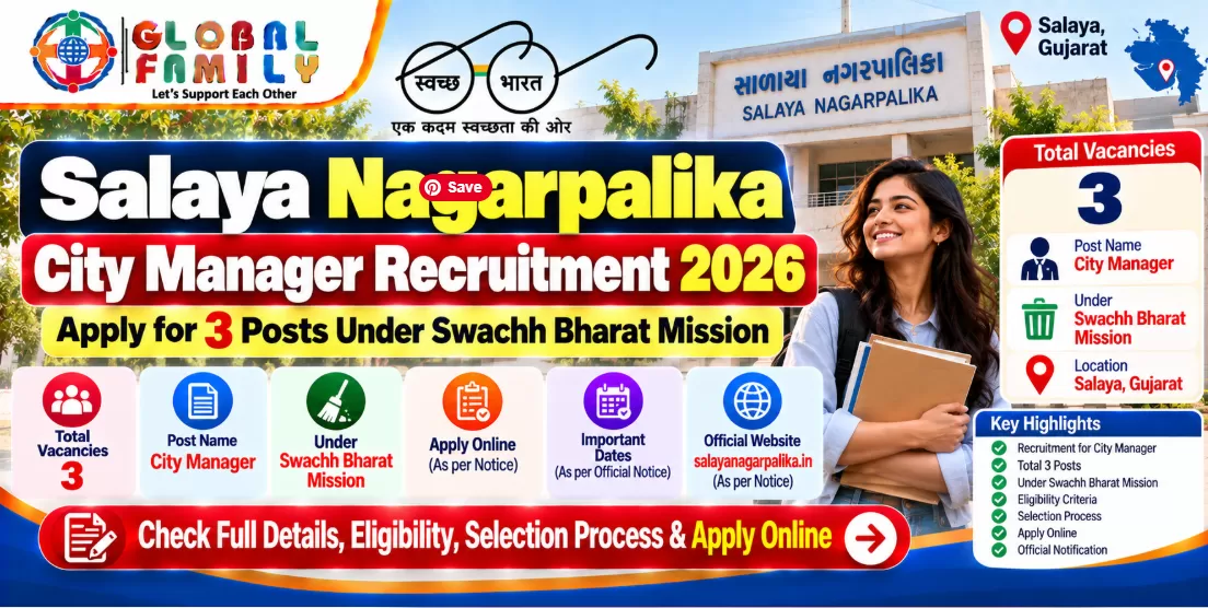 Salaya Nagarpalika City Manager Recruitment 2026: 