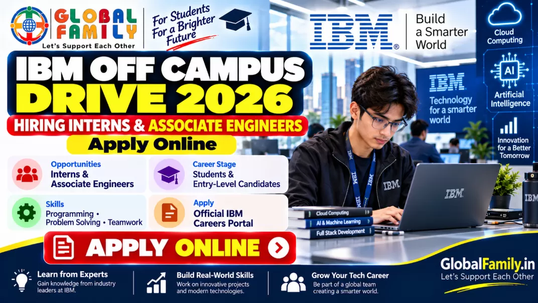 IBM Off Campus Drive 2026: Hiring Interns and Associate Engineers – Apply Online