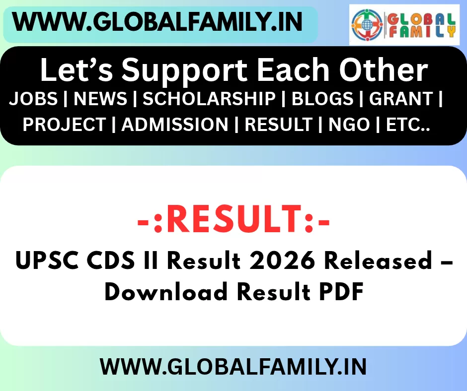 UPSC CDS II Result 2026 Released – Download Result PDF